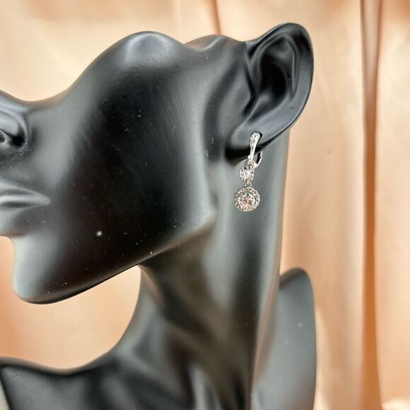 GIVENCHY Cubic Zirconia Drop Earrings – Timeless Elegance - Picture 6 of 6